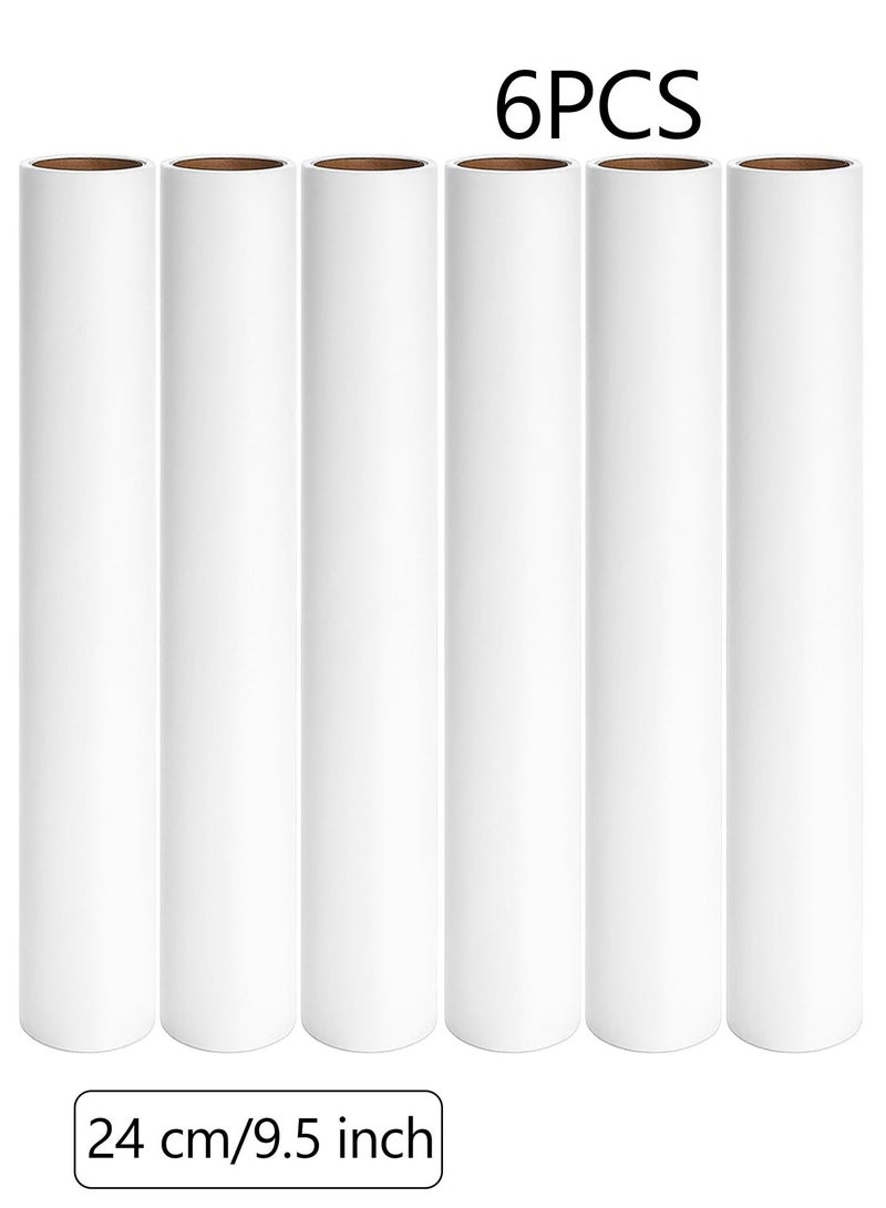 Lint Roller,Large Fluff Roller for Floor Carpet Sofas,Extra Sticky Pet Fur Roller Refill 6-Pack,360 Sheets(24cm/9.5inch) - Image 1